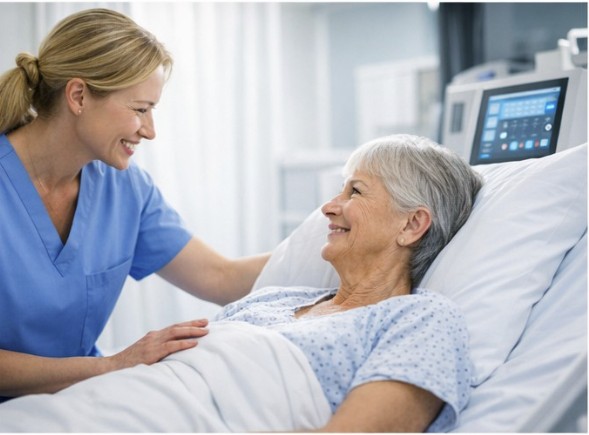 Modern medical laboratory with advanced equipment for radioisotope production